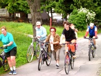 mit dem Fahrradtour unterwegs